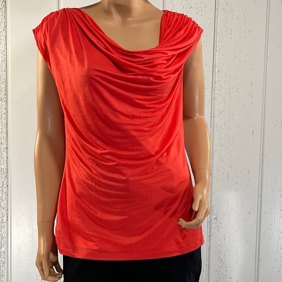 *Laundry by Shelli Segal Women's Layered Draped Sleeveless Top Sz L - Picture 2 of 10